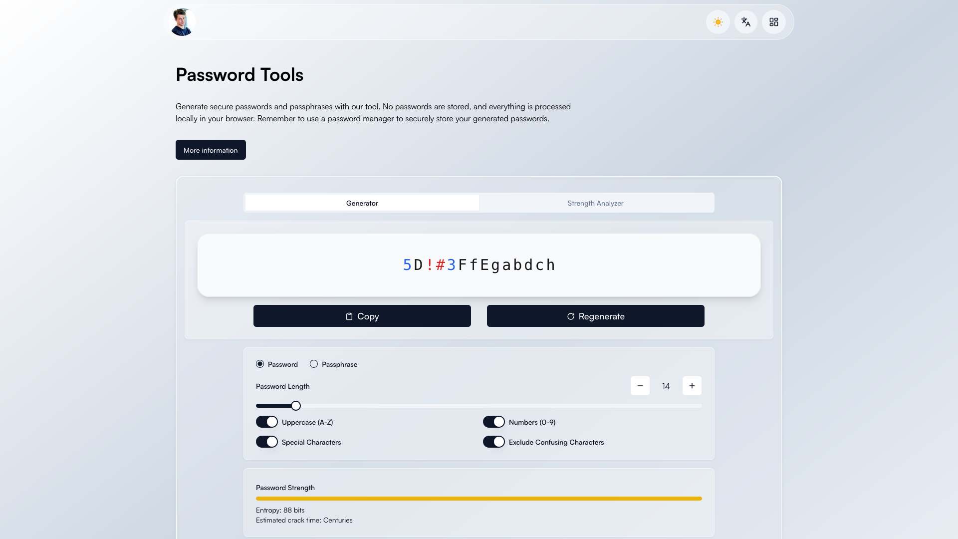Sicherer Passwortgenerator, Bild 1 von 1