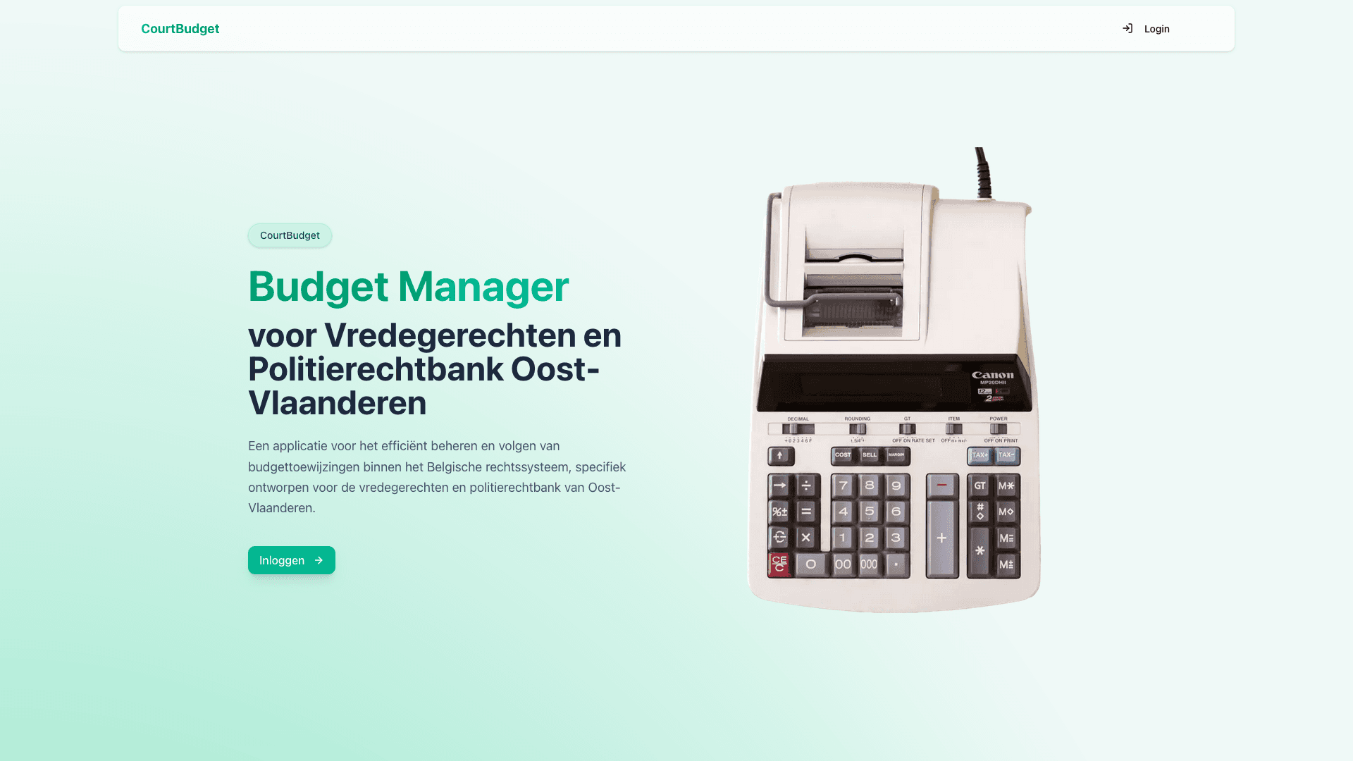 Vorschau des Projekts CourtBudget - Budgetverwaltung Friedensgerichte Ostflandern
